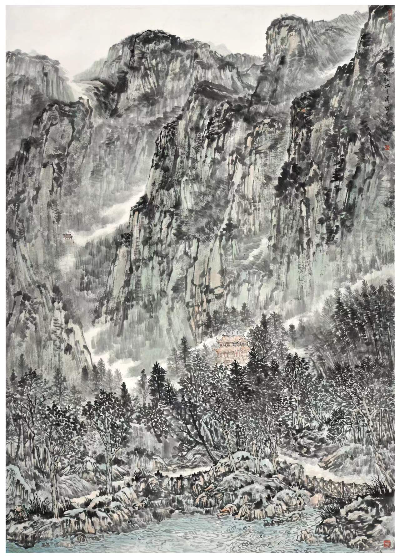 1 常桢 《湄江春韵——观音崖》 尺寸 145 200.jpg